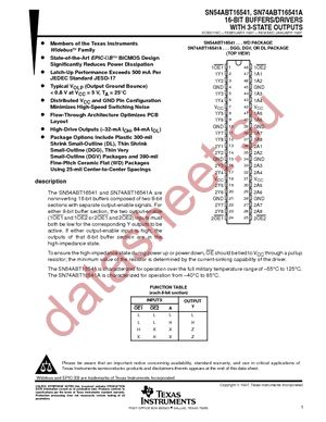 SN74ABT16541ADL datasheet  